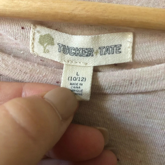 ☀️TUCKER AND TATE Pink Gold Glitter Longsleeve Tee - Picture 3 of 6